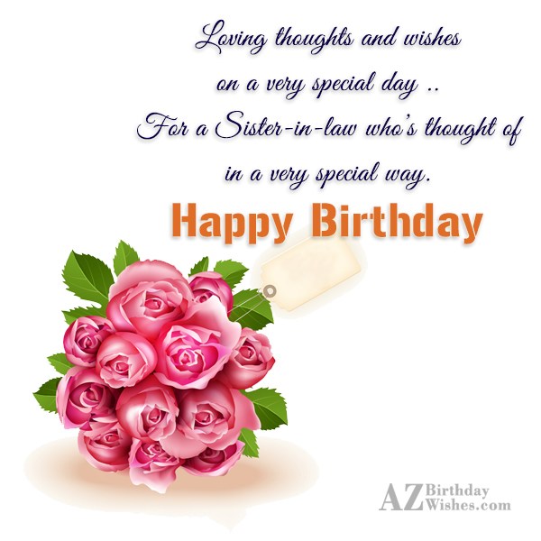 Loving thoughts and wisheson a very special… - AZBirthdayWishes.com