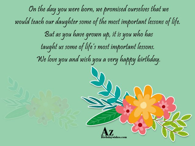 On the day you were born we promised ourselves… - AZBirthdayWishes.com