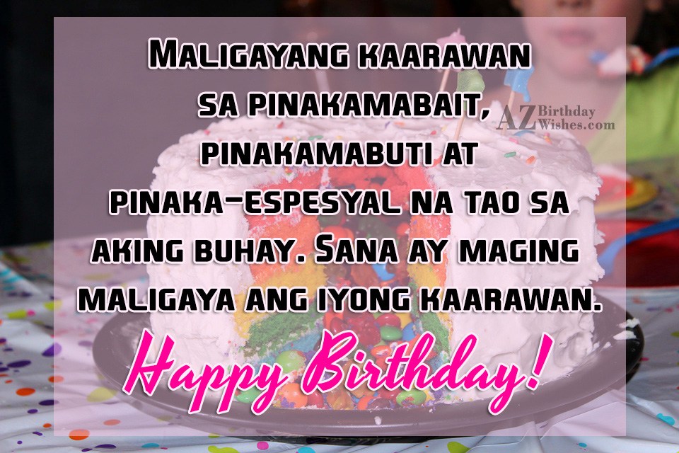 Birthday Wishes In Tagalog - Birthday Images, Pictures ...