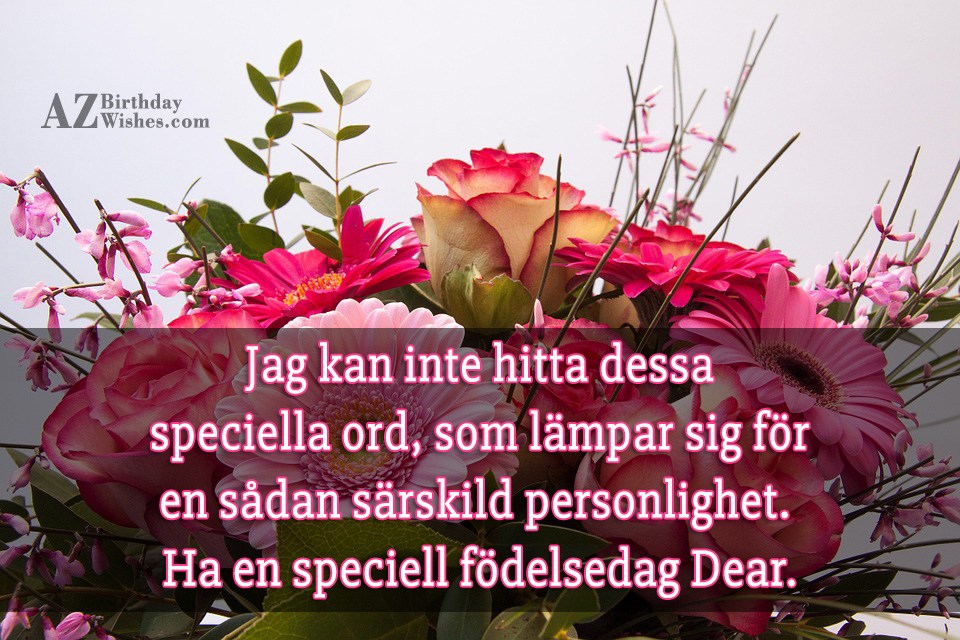 Birthday Wishes In Swedish - Birthday Images, Pictures ...