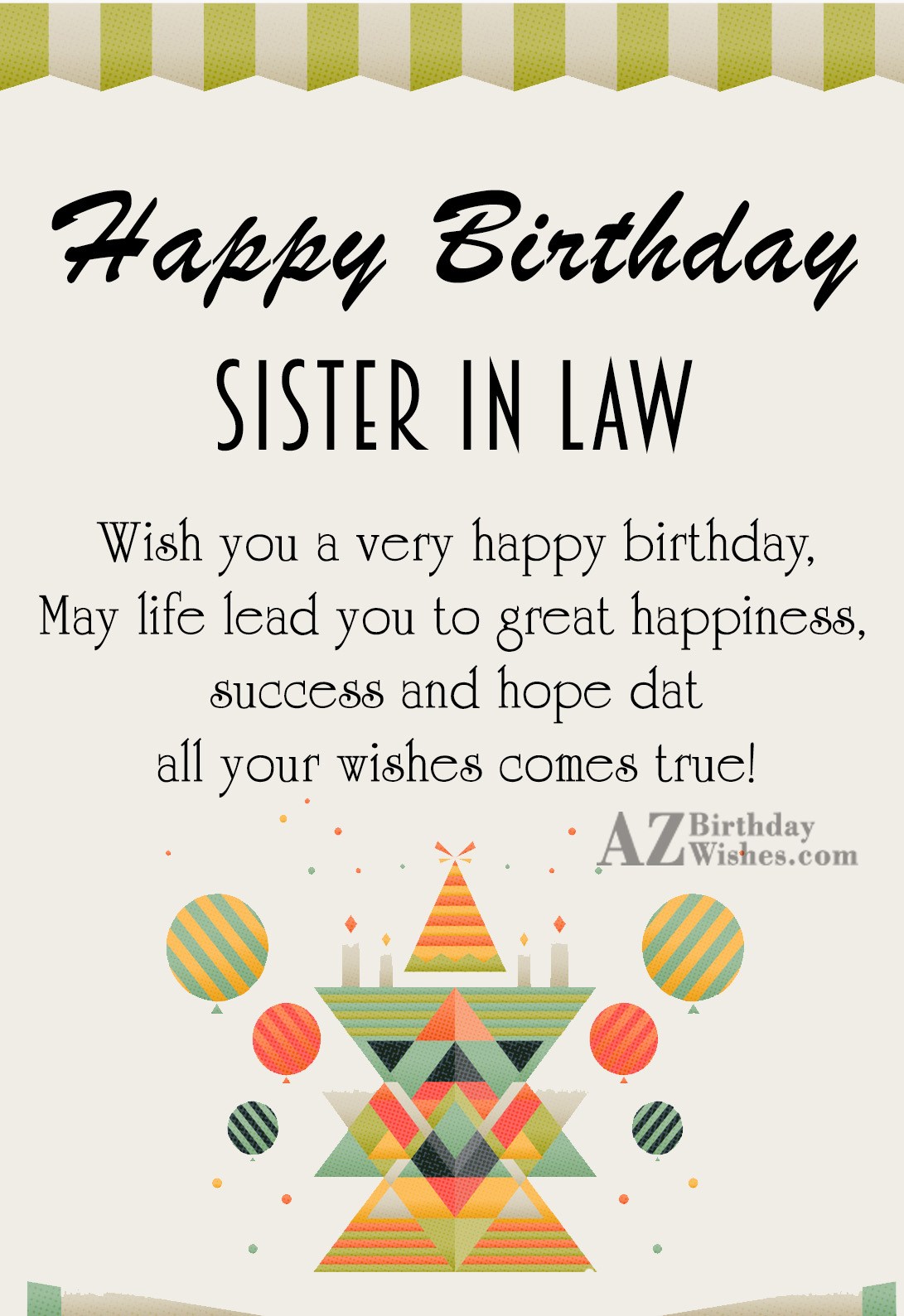 Birthday Wishes For Sister In Law