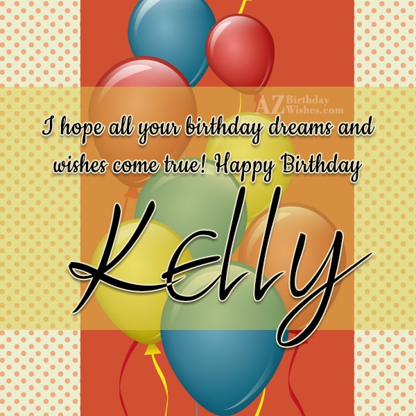 Happy Birthday Kelly Balloons
